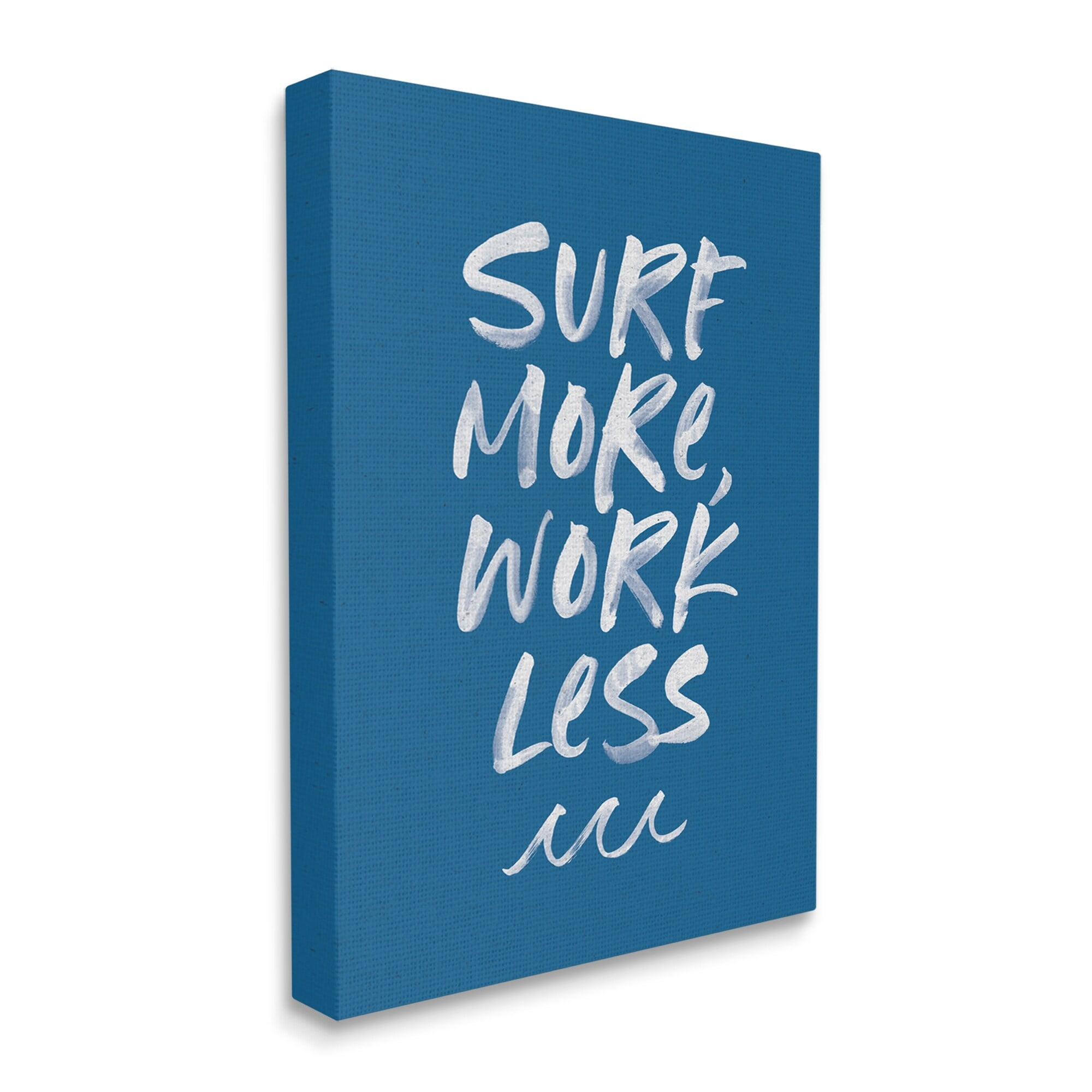 Stupell Industries Surf More Work Less Nautical Phrase Ocean Waves, 24 x 30,Design by Wild Apple Portfolio