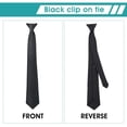 thumbnail image 4 of Dsseng Cravates pour Hommes Cravates à Clip Cravate à Bretelles pour Mariage Graduation Uniformes Scolaires Fil Rouge, 4 of 9