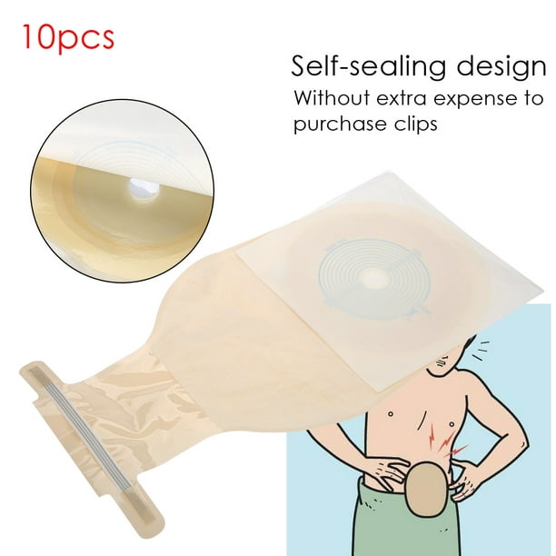 Greensen 10pcs/Pack One-piece System Ostomy Bag Medicals Drainable