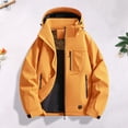 thumbnail image 2 of Xzbqbs Mens Lightweight Windbreaker Rain Jacket Waterproof Winter Work Coat Water Resistant Warm Coats Insulated Thermal Jacket, 2 of 7