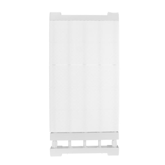 KALLORY White Expandable Wardrobe Shelf Rack, Stainless Steel Clothes Organizer for Closet Storage and Space Saving