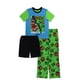 thumbnail image 1 of Pijamas de manga corta para niños de Minecraft, juego de 3 piezas de pijamas para niños Minecraft Ropa de dormir, 1 of 5