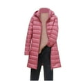 thumbnail image 4 of Olyvenn Packable Down Jacket Women Lightweight Full Zip Puffer Jackets Casual Warm Stand Collar Quilted Winter Coat with Hood Pink L, 4 of 6