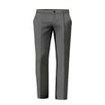 thumbnail image 7 of Business Casual Mens Pleated Front Dress Pants Button Elastic Waist Straight-Leg Golf Trousers Dad Gifts, 7 of 7