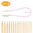 thumbnail image 4 of SHISUYAN 18 Pcs Circular Knitting Needles Colorful Tube Circular Knitting Crochet Needles for Beginners and Professionals, 4 of 8