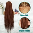 thumbnail image 4 of Braided Wigs for Black Women Transparent HD Full Lace Knotless Box Braided Wigs Twist Cornrow Braids Synthetic Lace Front Braided Wigs with Baby Hair Handmade Faux Locs Wig Braided Wigs (350 Color), 4 of 11