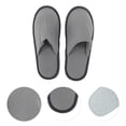thumbnail image 3 of Unique Bargains 1Pair Disposable Slippers Foldable Closed Toe Hotel Slippers Gray, 3 of 5