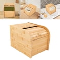 thumbnail image 2 of Bamboo Rice Storage Container Wood Color Rice Storage Container with Lid, 2 of 14