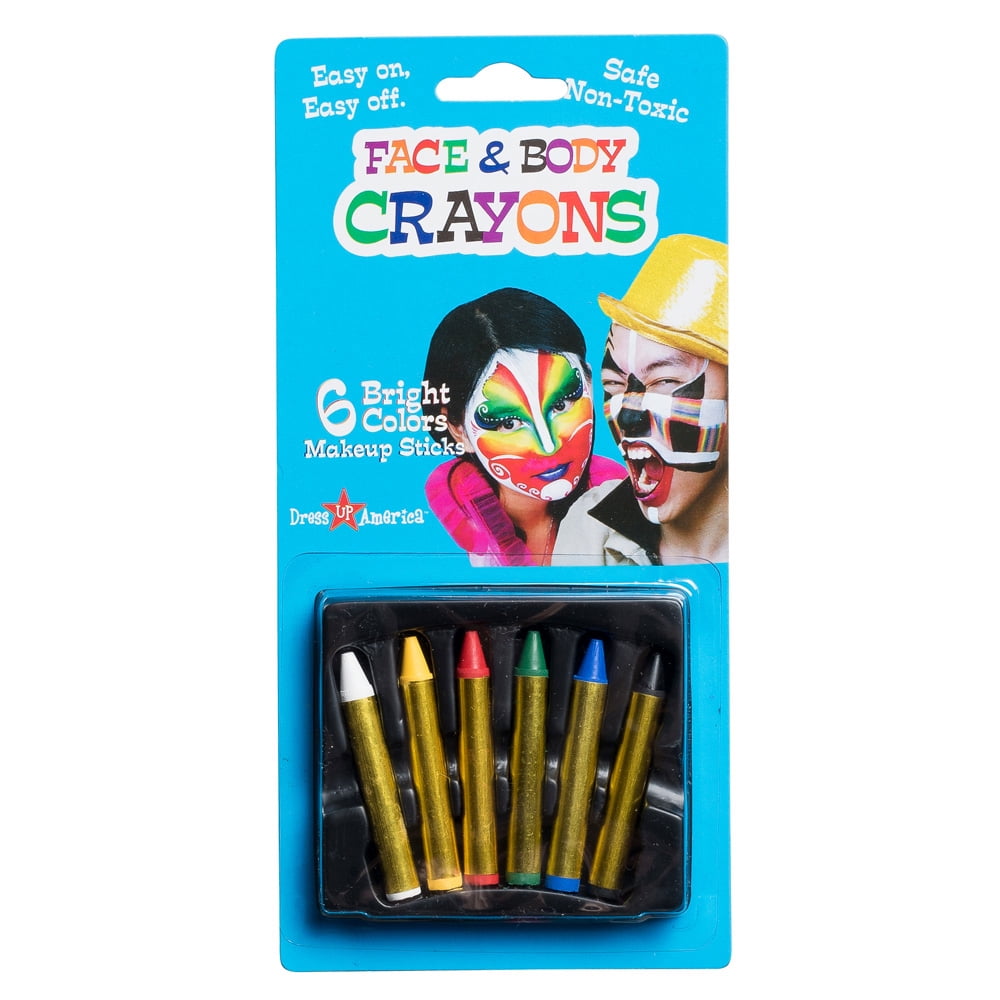 6 Face Paint Crayons Blister Pack