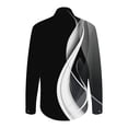 thumbnail image 4 of Blouses Noires pour Femmes Col en V Manches Retroussables Blouses Tops, 4 of 5