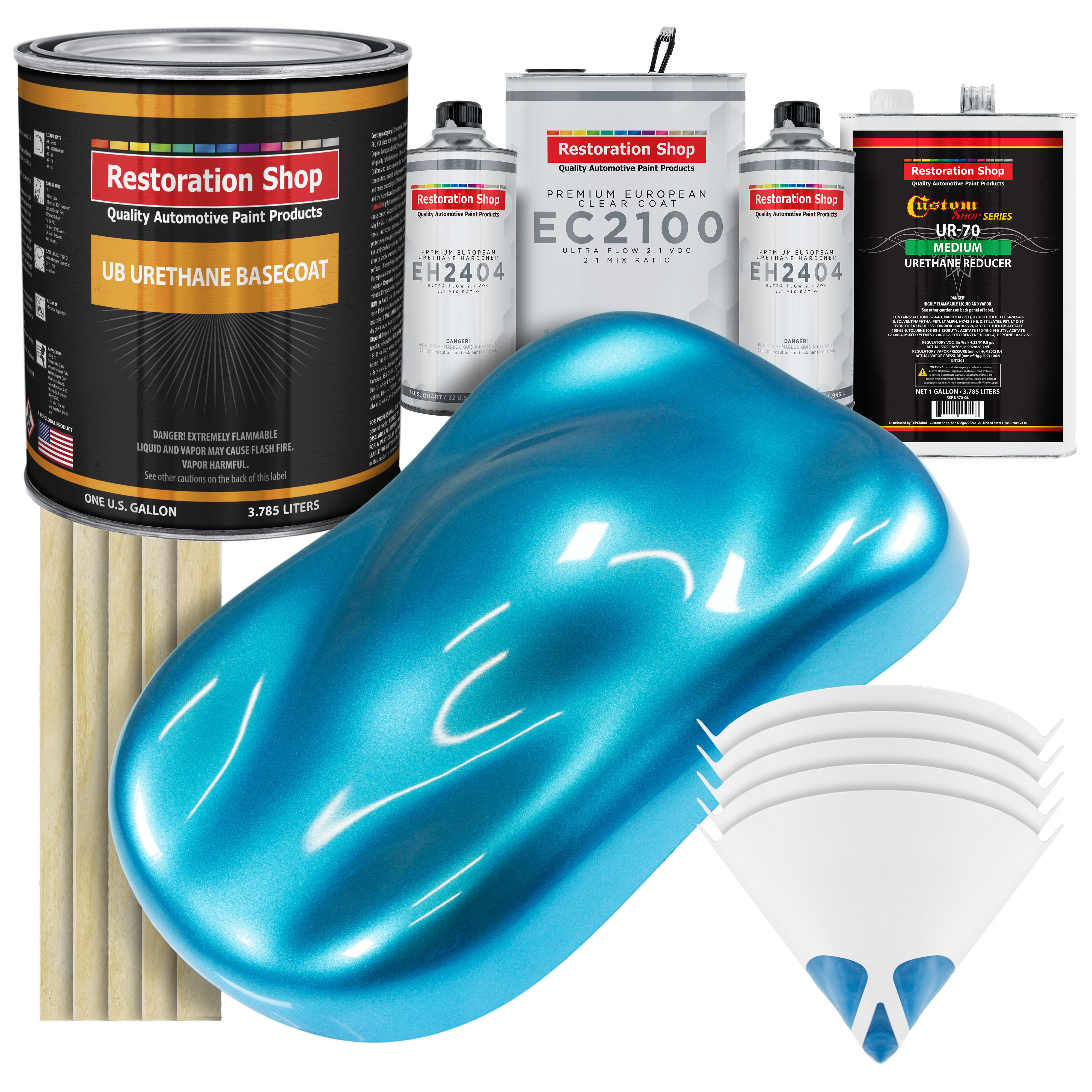 Restoration Shop - Electric Blue Metallic Urethane Basecoat with