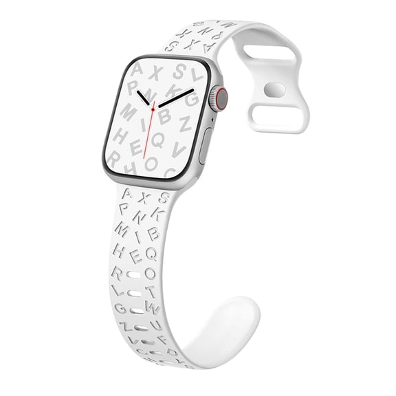 TECH CIRCLE for Apple Watch Band 42/44/45/49mm for Women Men, iWatch Sport Silicone Soft Adjustable iWatch Band Replacement for Apple Watch Series Ultra1/2 9 8 7 6 5 4 3 2 1 SE,White