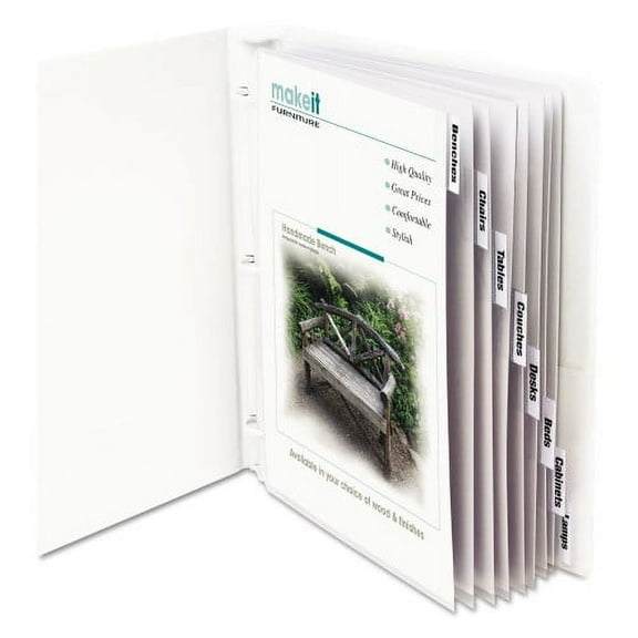 C-Line Sheet Protectors with Index Tabs, Clear Tabs, 2", 11 x 8.5, 8/Set, Each