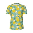 thumbnail image 5 of Wukai Lemons Chamomile Flowers And Leaves Print Men's Short-Sleeved Mesh T-Shirt,Quick-Dry Short Sleeve Workout T-Shirt-5X-Large, 5 of 8