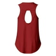 thumbnail image 3 of Prolriy Athletic Gym Workout Tops for Women, Womens Workout O Neck Sleeveless Breathable Backless Tank Yoga Tops Shirt Tank Top for Women Red XXL, 3 of 5