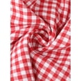 thumbnail image 5 of Gingham Shorts for Women Buttons Comfy Breathable Beach Summer Casual Shorts XL Red, 5 of 6