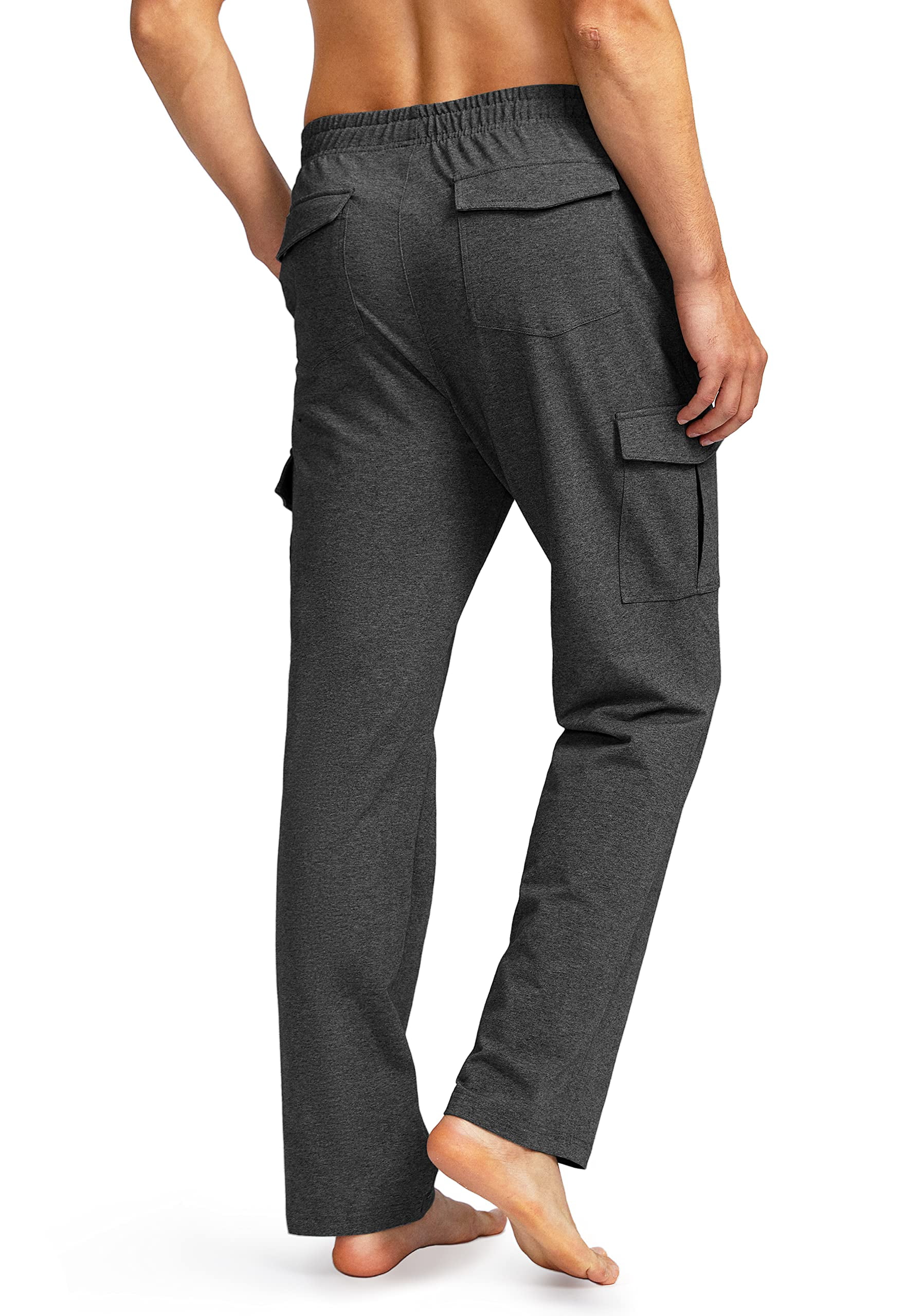  Idtswch 36”Inseam Men's Tall Yoga Sweatpants Open Bottom  Joggers Casual Loose Fit Athletic Pants with Pockets Black : Clothing,  Shoes & Jewelry