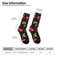 thumbnail image 2 of Hirioo Sweet Red Cherry Pattern Adult Middle Tube Socks Breathable Sock Non-Pilling,Contrasting Color Design, 2 of 6