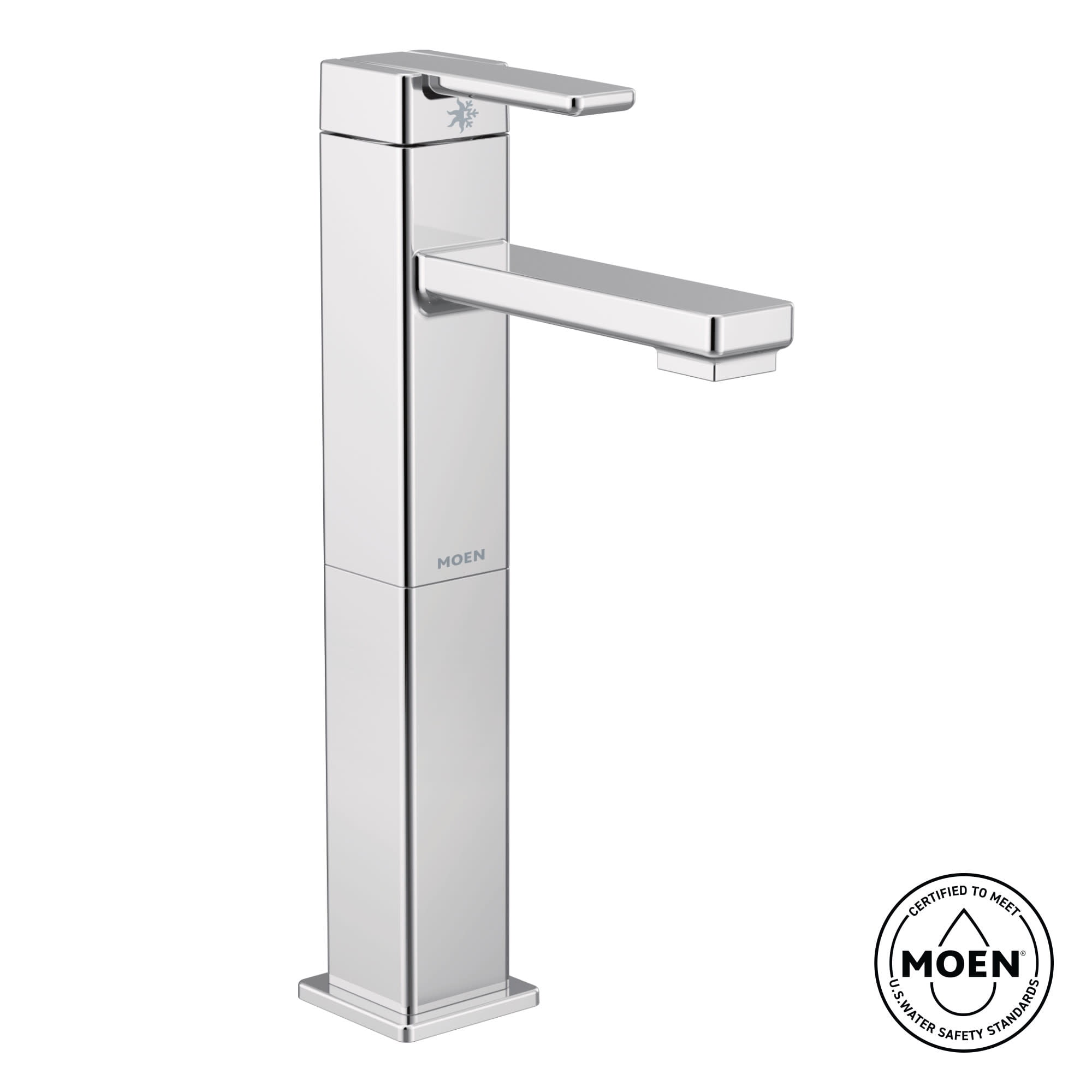 Moen S6712 90 Degree 1.2 GPM Vessel Single Hole Bathroom Faucet - Chrome