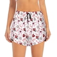 thumbnail image 2 of Balery Valentine's Day Pantalones cortos deportivos para mujer con forro y dos bolsillos, elásticos, para entrenamiento, gimnasio, yoga-Medium, 2 of 7
