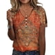 thumbnail image 5 of Mujeres blusa botón V Masajeadores de cuello manga corta hombro frío con estilo casual señora Top para el verano, 5 of 6