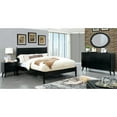 thumbnail image 6 of FOA Belkor 4pc Black Wood Bedroom Set-King + Nightstand + Dresser + Oval Mirror, 6 of 10
