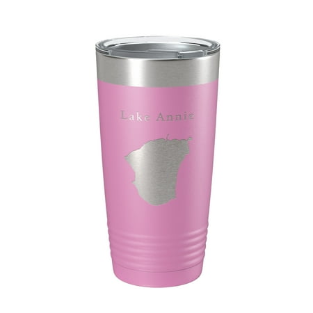 

Lake Annie Map Tumbler Travel Mug Insulated Laser Engraved Coffee Cup Florida 20 oz Light Purple