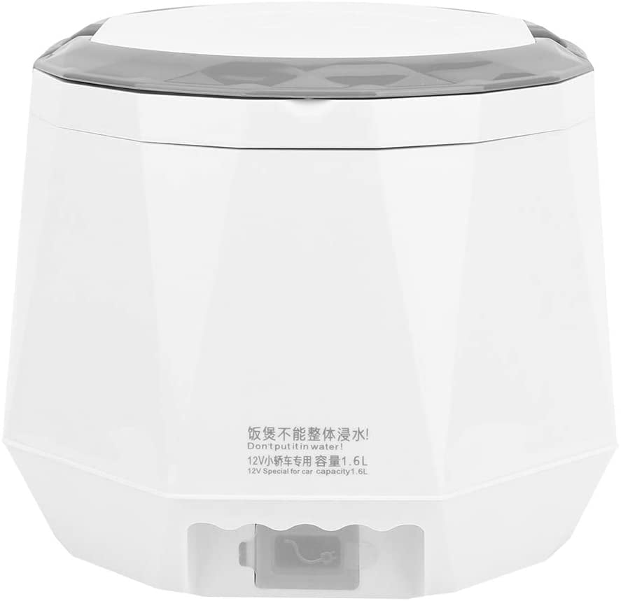 1.6L Mini Portable Electric Rice Cooker 12V Car Travel Multi-Function Steamer for Soup Porridge and Eggs