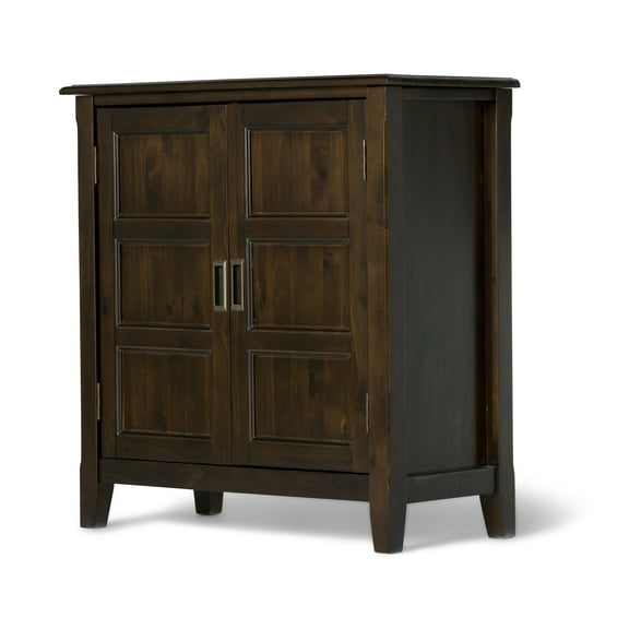 Burlington - Low Storage Cabinet - Mahogany Brown Dark Brown   Wood