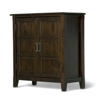 Burlington - Low Storage Cabinet - Mahogany Brown Dark Brown Wood