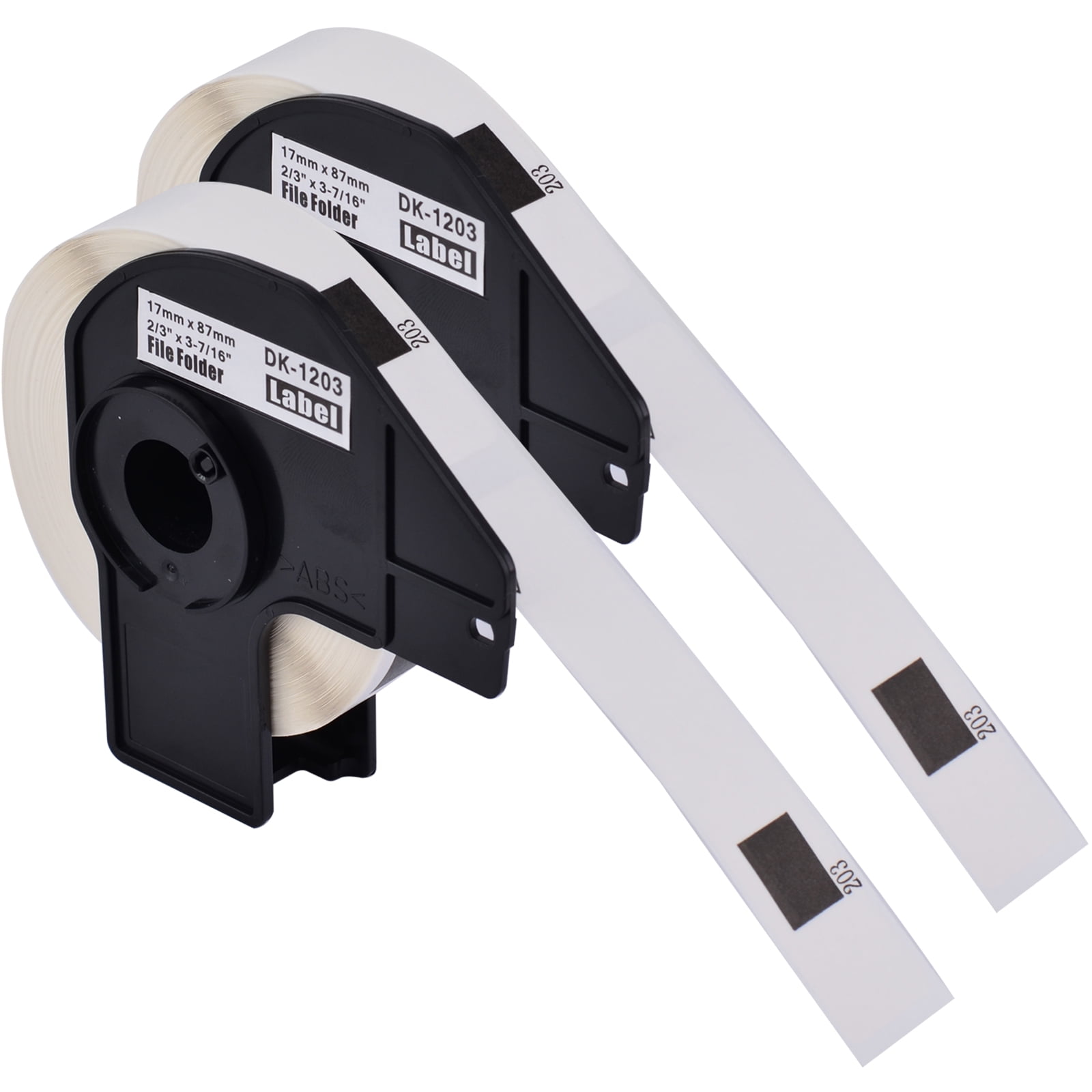 GREENCYCLE 2 Roll Compatible for Brother DK-1203 DK1203 Die-Cut File Folder Labels 23 x 3-716 17mm x 87mm QL-1050 QL-1060N QL-1100 QL-1110NWB, with ...