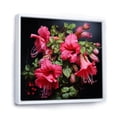 thumbnail image 2 of Designart "Vintage Blooms of Fuchsia in Pink Fusion II" Floral Framed Wall Art - Pink Fuschia Entryway Framed Wall Art Print, 2 of 6