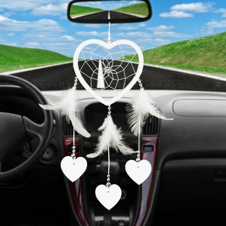 Home Decor White Dream Catcher with Feather Wall Car Hanging Decoration Ornament - Walmart.com