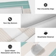 thumbnail image 6 of Outdoor Rug 3x5 ft Cream Striped Outdoor Large Area Rug Non Slip Rubber Ombre Teal Stripes Front Door Mat RV Rug Camping Carpet Patio Outdoor Rugs for Backyard Balcony Deck Porch Indoor, 6 of 9