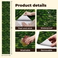 thumbnail image 5 of Peel and Stick Wallpaper Moss Covered Brick Wall Texture Green Shades Wall Mural 17.7in x 9.8ft Self Adhesive Removable Wall Paper Renter Friendly Wallpaper for Bedroom Fireplace Kitchen, 5 of 8