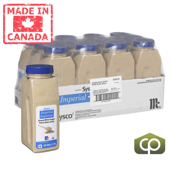 McCormick Imperial Spice Ground White Pepper 600g (1.32 lbs) (12/Case)