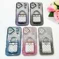 thumbnail image 6 of OOK For iPhone 16 Case Bling Glitter with Screen Protector, Luxury 3D Diamond Handbag Pattern Cosmetic Mirror Camera Protection Phone Case with Hidden Kickstand for Girls Women, Pink, 6 of 6