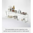 thumbnail image 2 of Yamazaki Home Expandable Countertop Shelf, White, Steel, Large, Supports 23 pounds, Expandable, 2 of 7