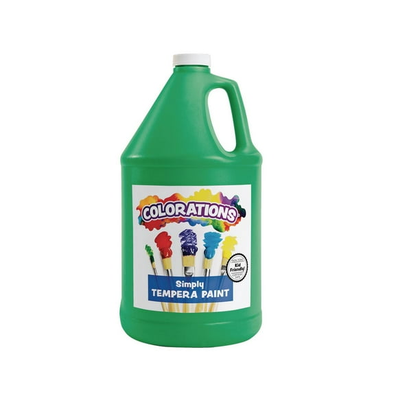 Colorations Tempera Paint, Gallon Size, Green, Non Toxic, Vibrant, Bold, Kids Paint, Craft, Hobby, Fun, Art Supplies (Item # GSTGR)
