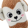 thumbnail image 4 of Stuffed Animal Dog Toy Plush Toy Squeaky Toy for Dogs Lightweight for Aggressive Brown, 4 of 9