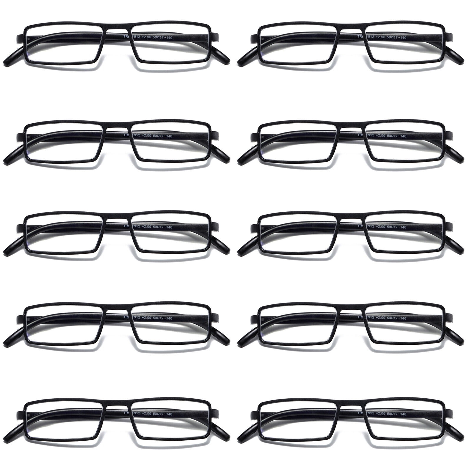10PK Mens Womens Unisex Unbreakable Reading Glasses Blue Light Blocking Readers