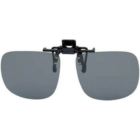 Polarized Eyeglass Flip-up Clip-on Small Square Grey Size 54x36