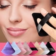thumbnail image 5 of 4 Pcs Triangle Powder Puff Face Makeup Sponge,Loose Powder Body Powder, Cosmetic Foundation Sponge Velour Setting Powder Puff Wet Dry Beauty Makeup Tool (G, One Size), 5 of 5