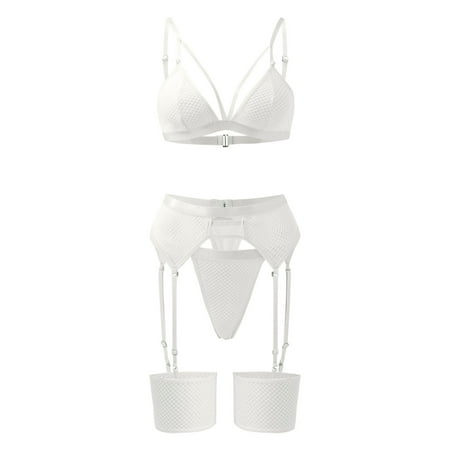 

Aayomet Women S Lingerie Women One Piece Lingerie Lace Bodysuit Deep V Teddy Mini Babydoll White XL