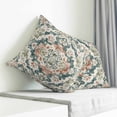 thumbnail image 3 of Green Orange Boho Pillow Covers 20x20 Inch Decorative Throw Pillow Cover, Abstract Medieval Vintage Ethnic Floral Sofa Pillowcases Accent Cushion Case Home Decor Bedroom Living Room, 3 of 6