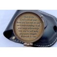 thumbnail image 3 of Trust in The Lord for Hiking Camping Brass Pocket Compass with Leather Case, 3 of 6