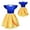 blue, variant on Girls Snow Princess Cosplay Dress Female Cartoon Halloween Costume Fit for 2-8T Little Girls