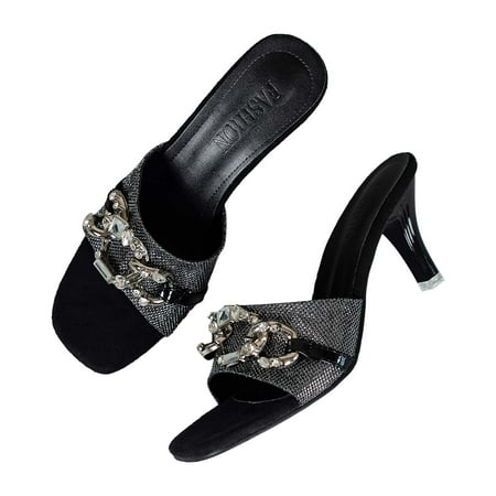 

Youmylove Women Slippers Women High Heeled Slippers Bohemian Beach Shoes High Heeled Shoes Sandals Leisure Ladies Cozy Daily Walking