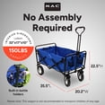 thumbnail image 3 of Mac Sports Collapsible Folding Outdoor Utility Garden Camping Wagon, Blue, 3 of 13