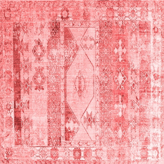 Ahgly Company Indoor Square Persian Red Traditional Area Rugs, 4' Square